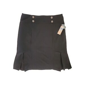 Black Hope & Harlow Pencil Skirt/ Kick Pleats/ Stretchy/Pull On/ 38in Waist / XL